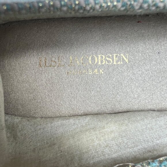 Ilse Jacobsen Slip-On Jute Espadrilles in Metallic Blue Size EU 41 US 10.5 - 11 - Picture 5 of 12